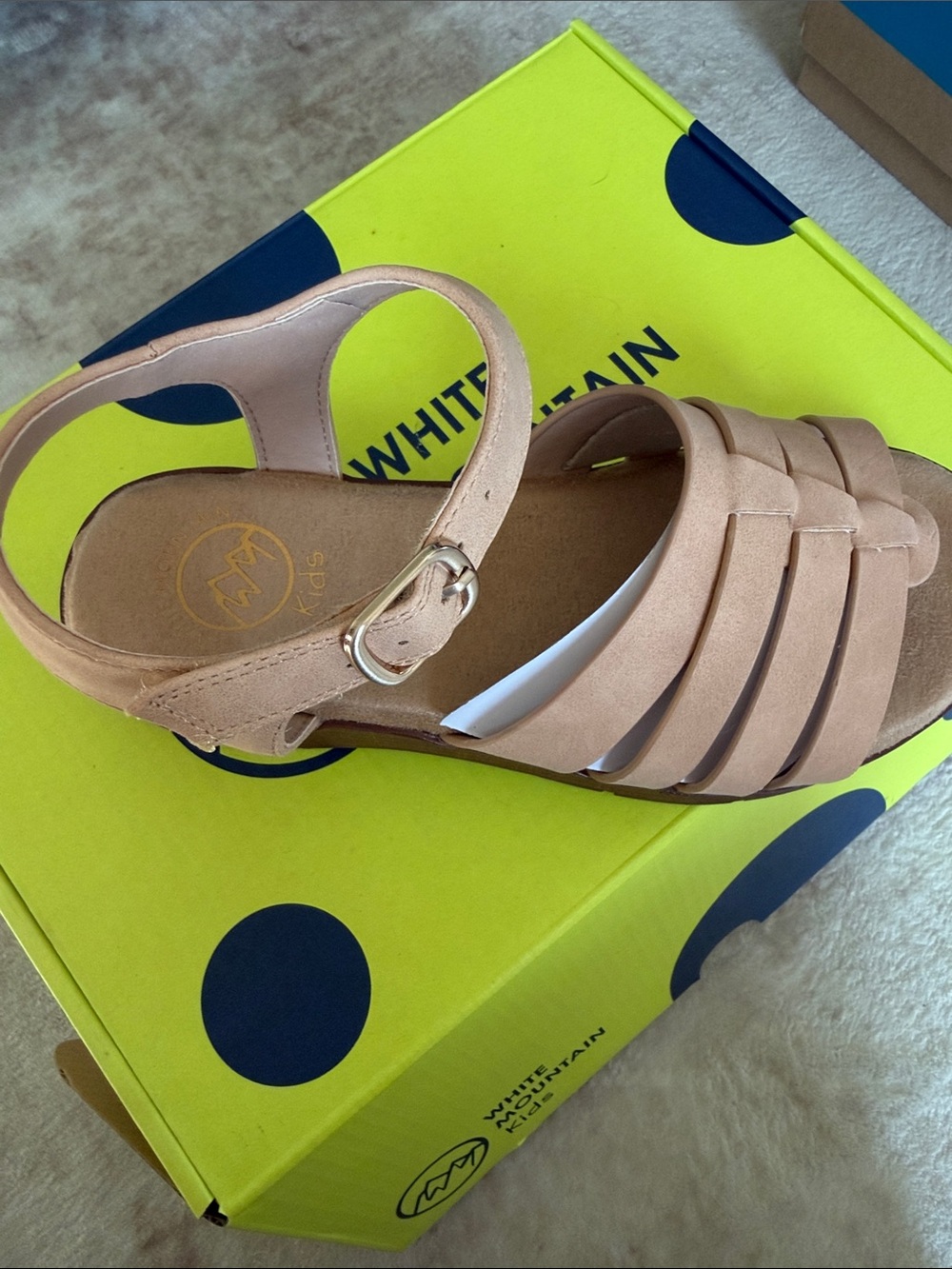 White Mountain Tan Strappy Ankle Sandal